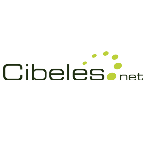 Logo de Cibeles.net con diseño moderno y colores verdes