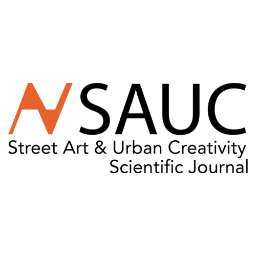 Logo de la revista científica SAUC sobre arte urbano y creatividad.