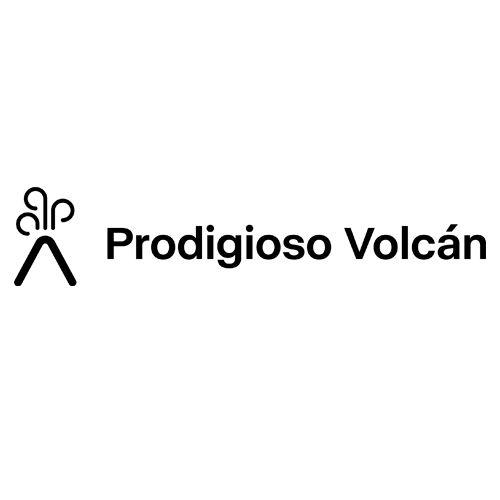 Logo de Prodigioso Volcán con un diseño estilizado.